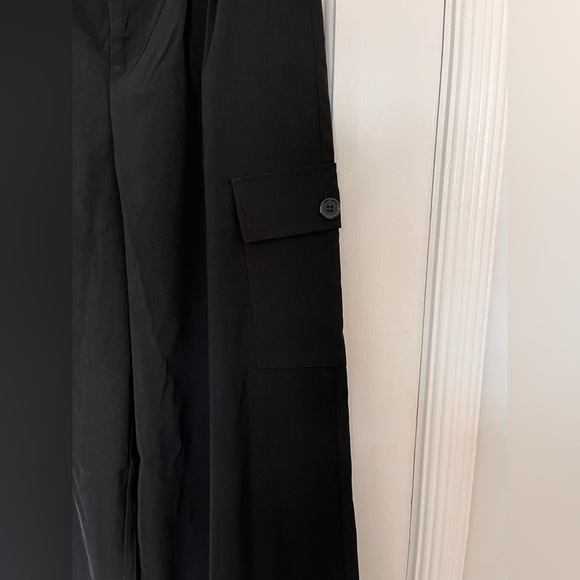 ❌SOLD High Waisted Wide Leg Cargo Pants Baggy Casual Work Pants - Picture 6 of 11